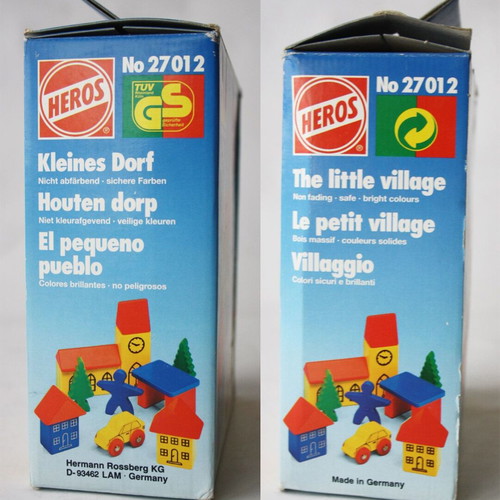 Heros wooden learning toy The Little Village new, 90's vintage, Germany