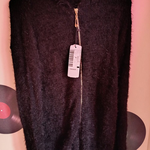 Leather jacket set Celestino small with leopard shirt and black cardigan like new