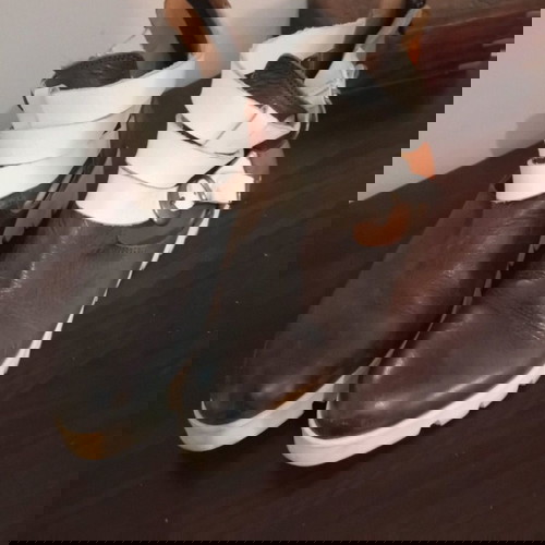 Καλοκαιρινά πέδιλα πλατφόρμες Kricket 38 μεταχειρισμένα, γκρι και καφέ