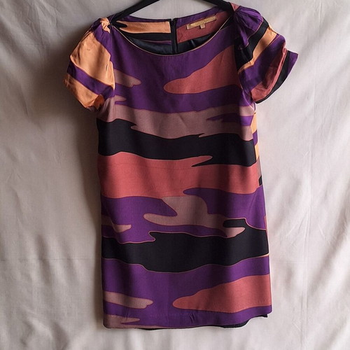 Silvian Heach Summer Mini Dress Artistic Camo Print S Like New