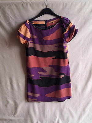 Silvian Heach Summer Mini Dress Artistic Camo Print S Like New