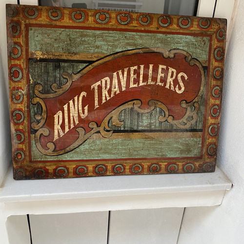 Brooks Ring Traveller Vintage Διαφημιστική Ξύλινη Ζωγραφική Σαν Καινούργιο