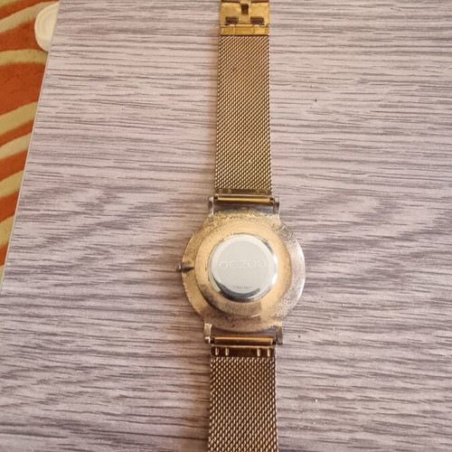 Oozoo Vintage Quartz Women's Watch used with Glitter Dial and Gold Mesh Bracelet