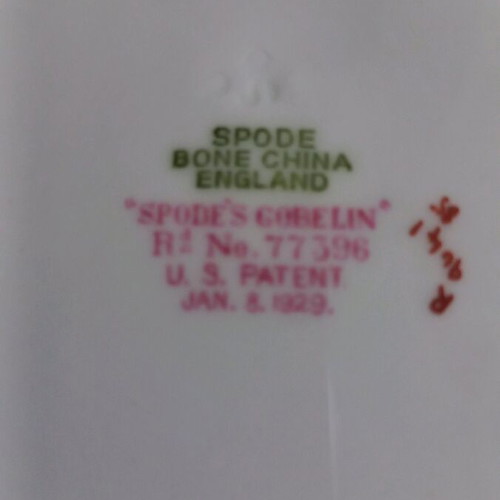 Copeland SPODES 1929 plate pair like new
