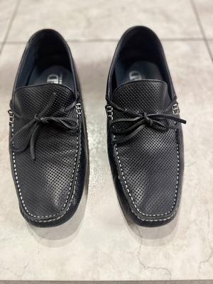 Μοκασίνια δερμάτινα Di & Do Shoes μπλε μεταχειρισμένα μέγεθος 43