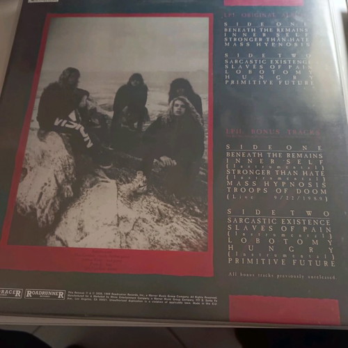 Lp double vinyl record Sepultura Beneath the Remains new