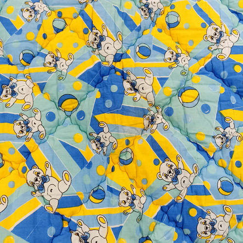 Double quilt two-sided new, cotton fabric with baked wadding