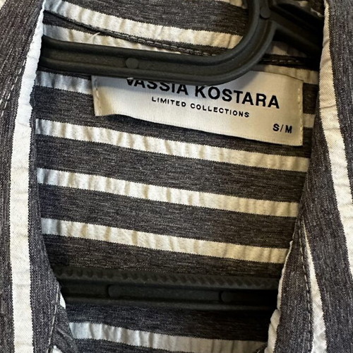 Vassia Kostara striped shirt, loose fit, size S/M