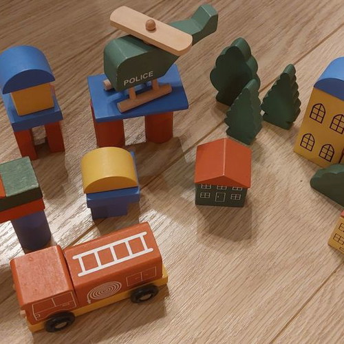 Creative wooden toy The City used for children 3+