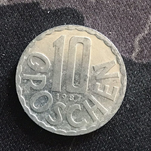 Austria 10 Groschen 1987 coin like new