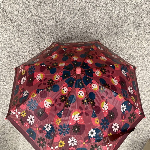 Children's umbrella with matryoshka dolls and flowers used