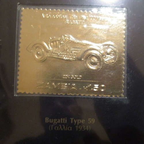 Zambia collection of used gold stamps with cars