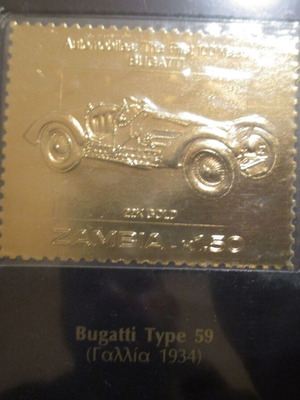 Zambia collection of used gold stamps with cars