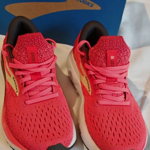 Brooks Ghost 16 women's running shoes new, size 38, white and pink