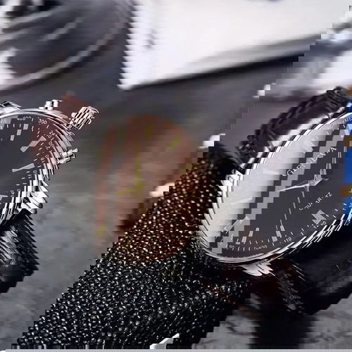 Quartz ρολόι Unisex Geneva με δερμάτινο καφέ λουράκι νέο