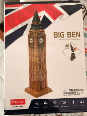 3D Puzzle Big Ben CubicFun new, 44 pieces