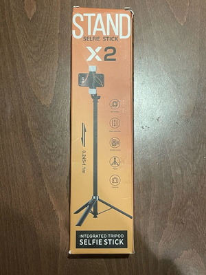 X2 selfie stick με ενσωματωμένο τρίποδο, φως LED και τηλεχειριστήριο Bluetooth