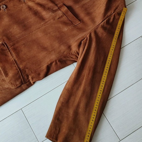Vintage suede leather men's jacket Leder Moden Collection like new, tan