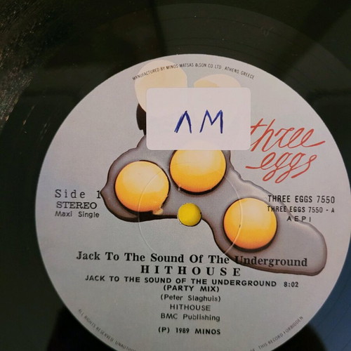 Jack to the house of the underground vinyl used 1989