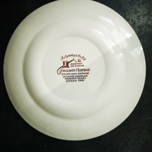Aynsley & Co Ltd hand engraved plates used, set of 12