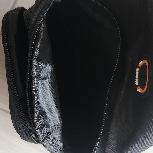 Mini backpack new, black and orange, back type