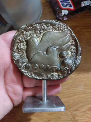 Κ.Ροκος Μικρογλυπτό Περιστέρια σαν καινούργιο με βάση