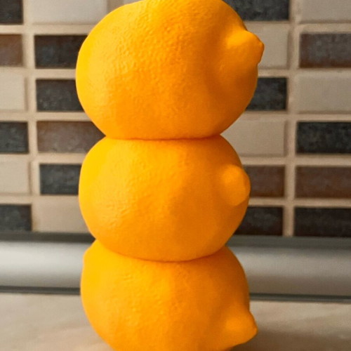 Lemon vase made to order, height 16 cm, PLA material