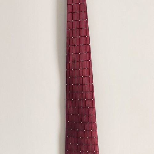 Red silk tie, Italian