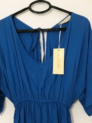 Plus Size φόρεμα μπλέ γυναικείο XXL καινούργιο, μακρύ με λάστιχο στη μέση