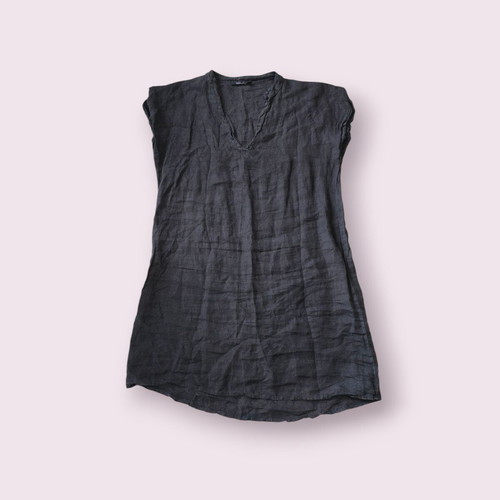 Linen dress L-XL used, black