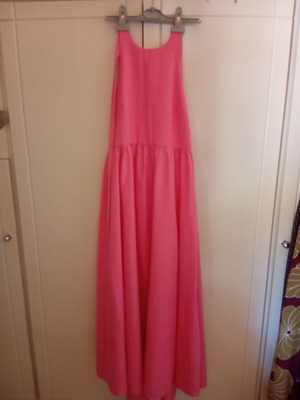 Zara poplin dress halter neck pink new, size L