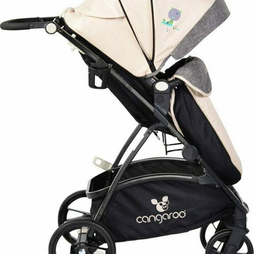 Cangaroo 3 in 1 stroller set used with car seat and port bebe beige