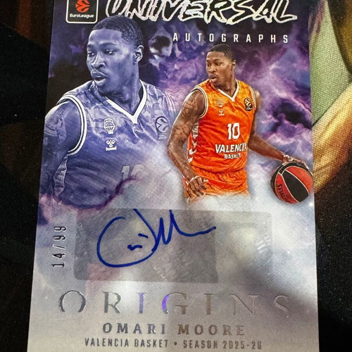 2025-26 Panini Origins EuroLeague Omari Moore Universal Auto Autograph /99