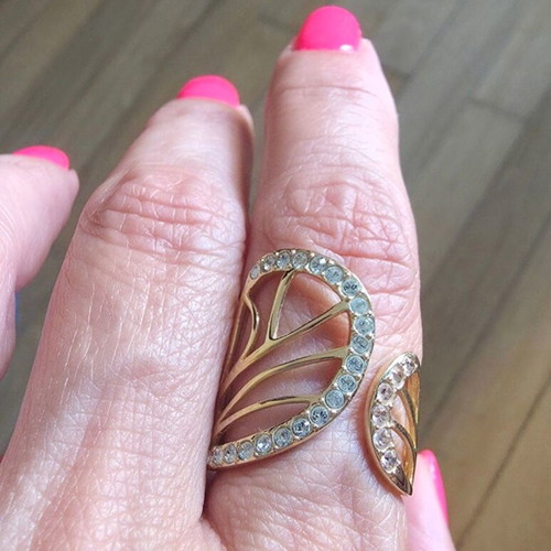Swarovski Candy Ring like new, gold color, size 52