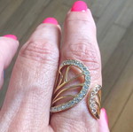 Swarovski Candy Ring like new, gold color, size 52