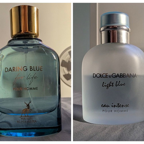 Dolce & Gabbana Light Blue Eau Intense Pour Homme 100ml used with Maison Alhambra Daring Blue gift