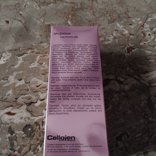 Cellojen Splendor Cleansing Gel 100ml new