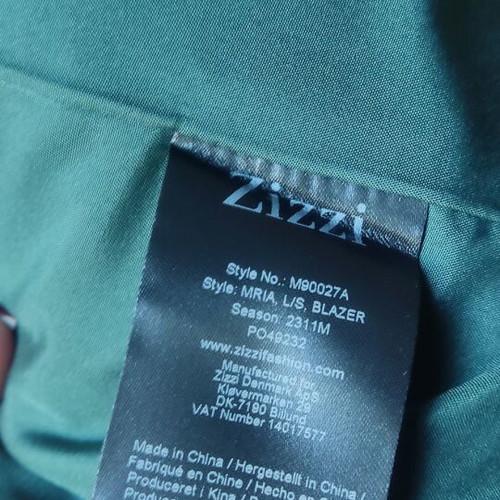 Zizzi blazer with print No 48 cypress green, new, 4XL
