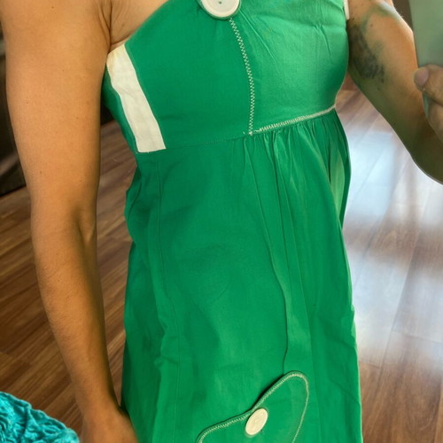 Handmade dress used, green, size S