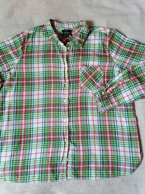 J.Crew women's plaid shirt 3XL like new, red and green