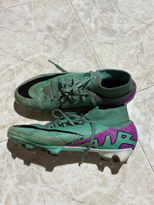 Nike Mercurial football shoes used, turquoise, size 38