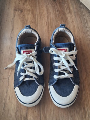 Levi's Alabama Lace kids sneakers, blue denim, size 35