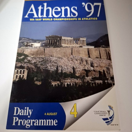 IAAF Athens'97 Official Daily Programmes Collection 10 Volumes used
