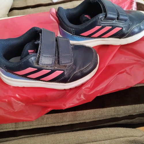 Παπούτσια Adidas αθλητικά για κορίτσι σαν καινούργια, μέγεθος 25, μπλε ροζ