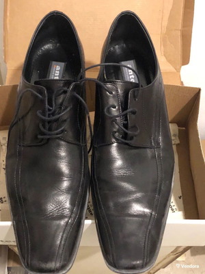 Anteos black leather men's shoes size 45 like new