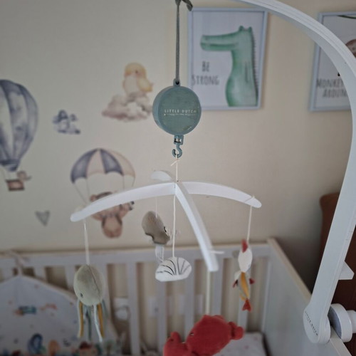 Little Dutch wooden mobile used with ocean theme and music