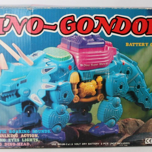 Vintage 90's Dino Gondors Triceratops Dinosaur Toy Figure Yung Lo Taiwan new