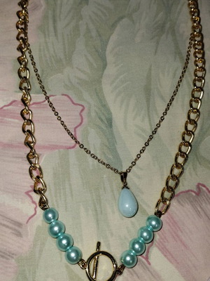 Ozze double stainless steel necklace new