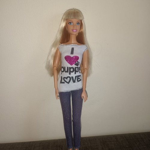 Barbie I Love Puppy 2008 doll like new