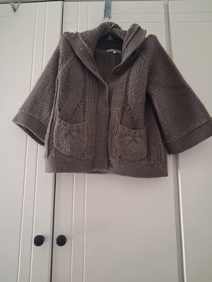 Jasper Conran cardigan size 10 brown like new with 3/4 sleeves
